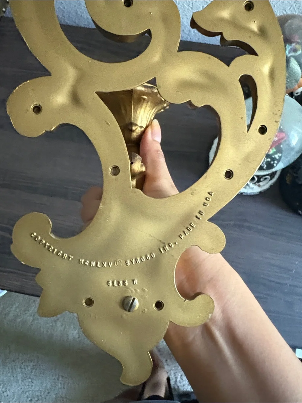 Decorative Gold Floral Wall Sconce - Classic Home Accent
